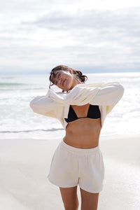 Baby Yellow and White Big Striped Shorts