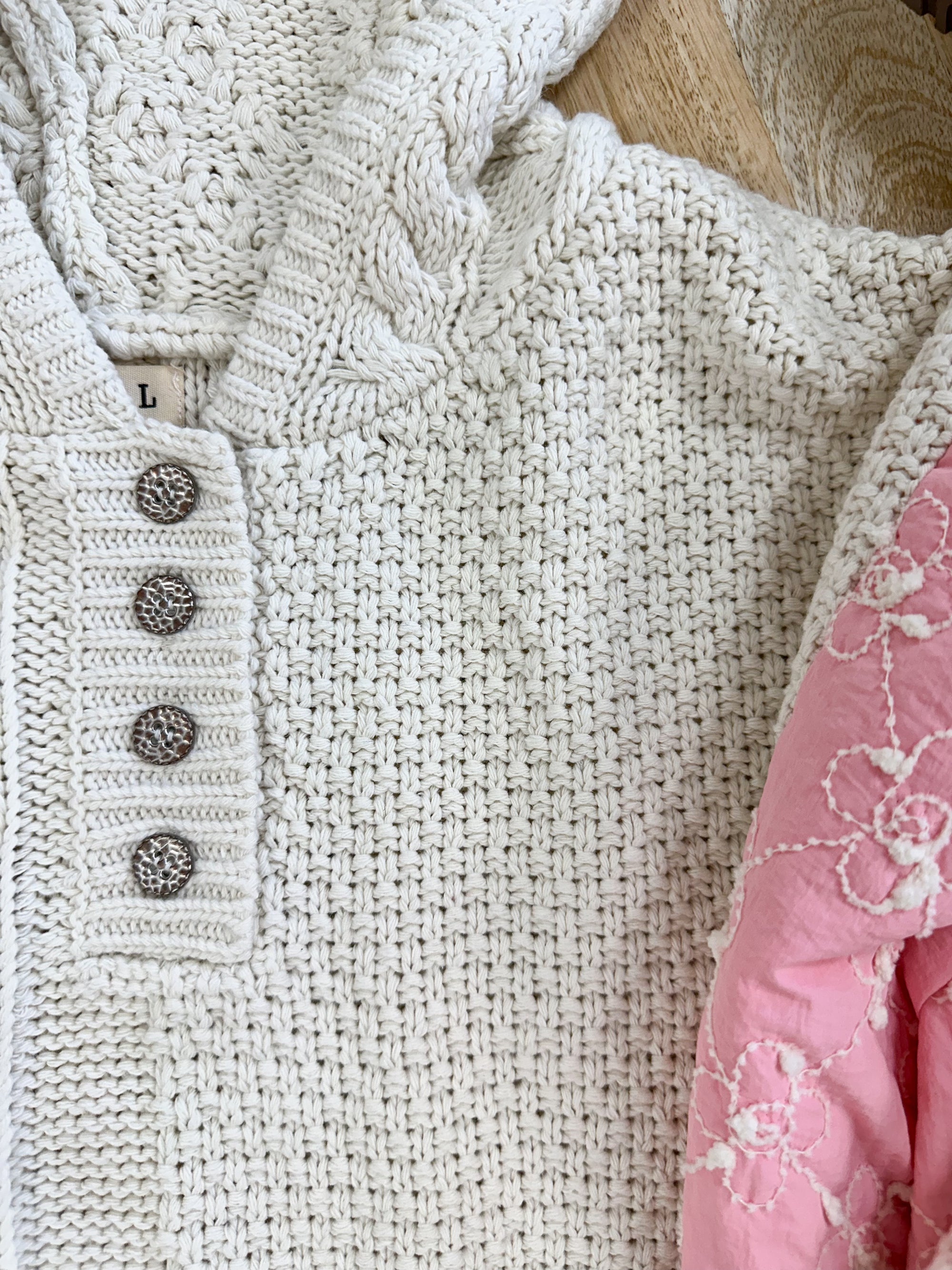 Pink Blossom Quilted Kit Sweater