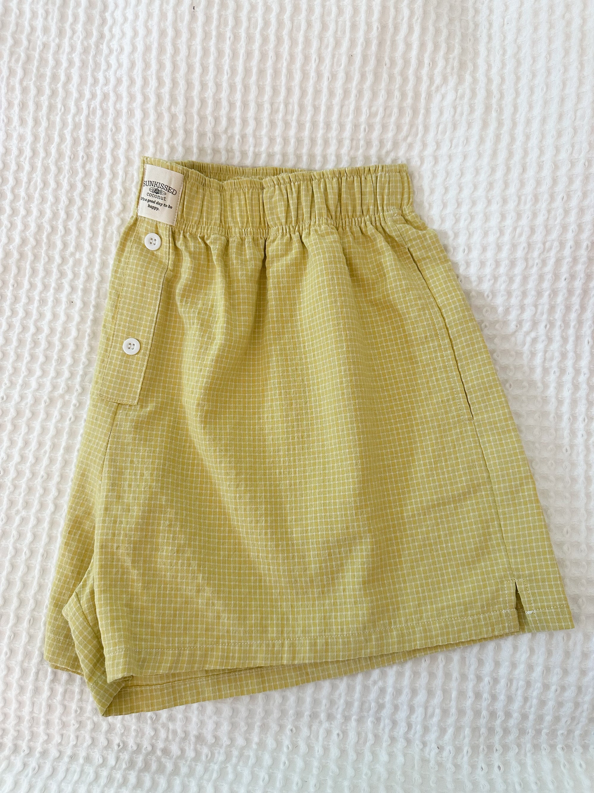 Logo Yellow Gingham Everyday Boxer Shorts