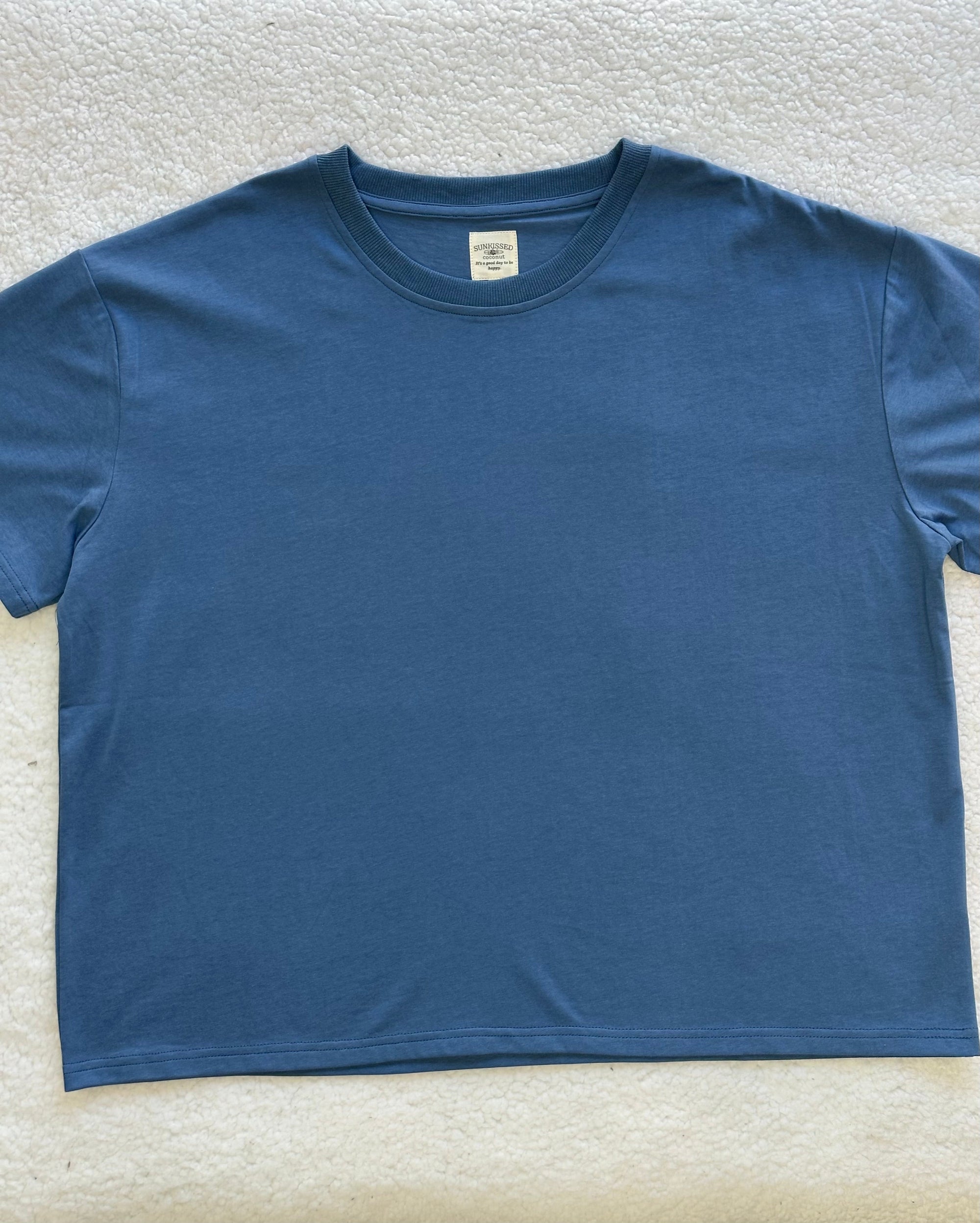 Hamptons Blue Basic Blank Tee