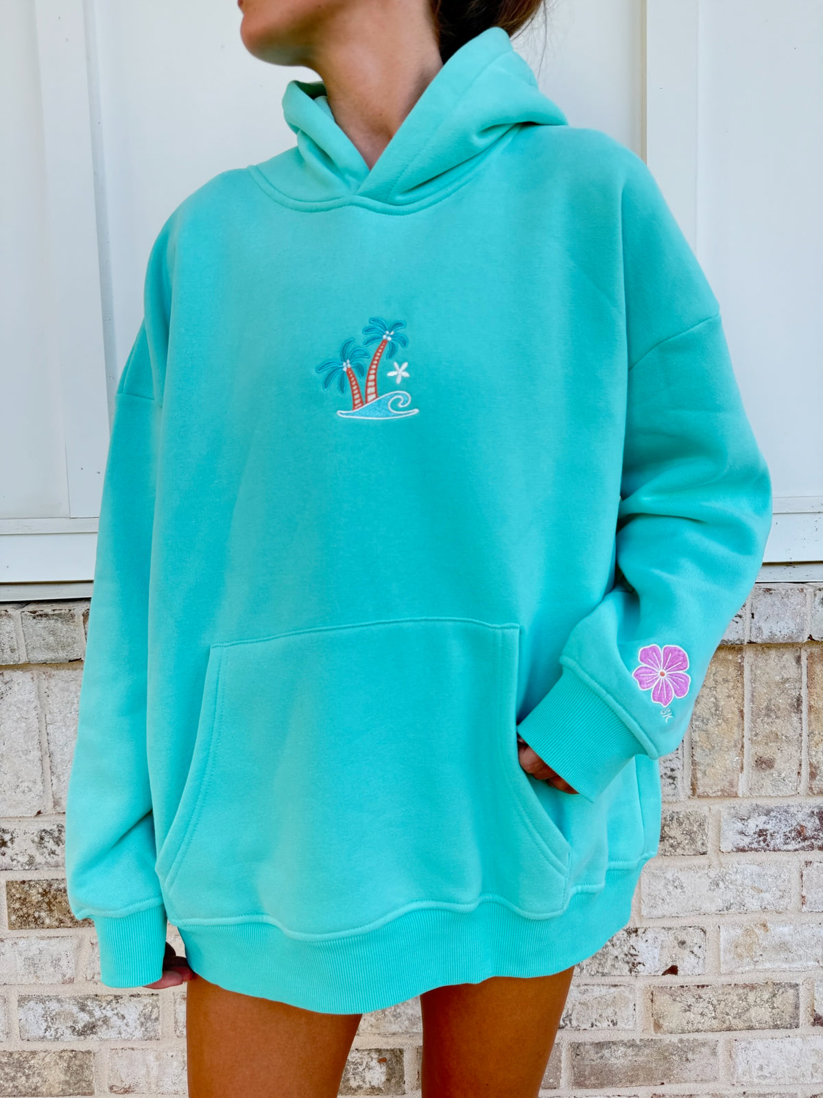 Ocean Gem Embroidered Hoodie