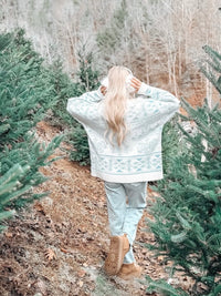 Home For Christmas Snowflake Oversized Sweater