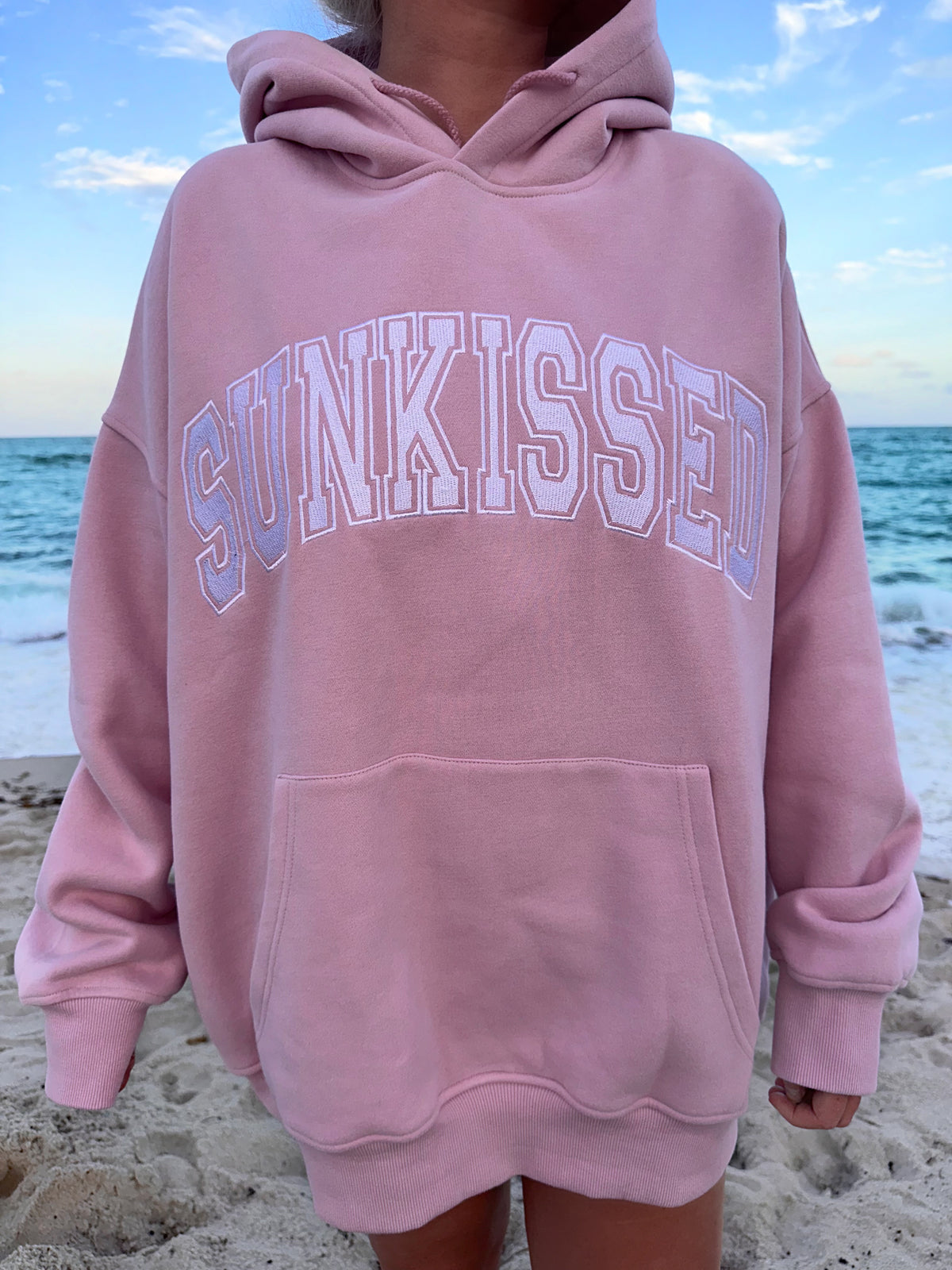 Sunkissed Collegiate Embroider Oversized Hoodie