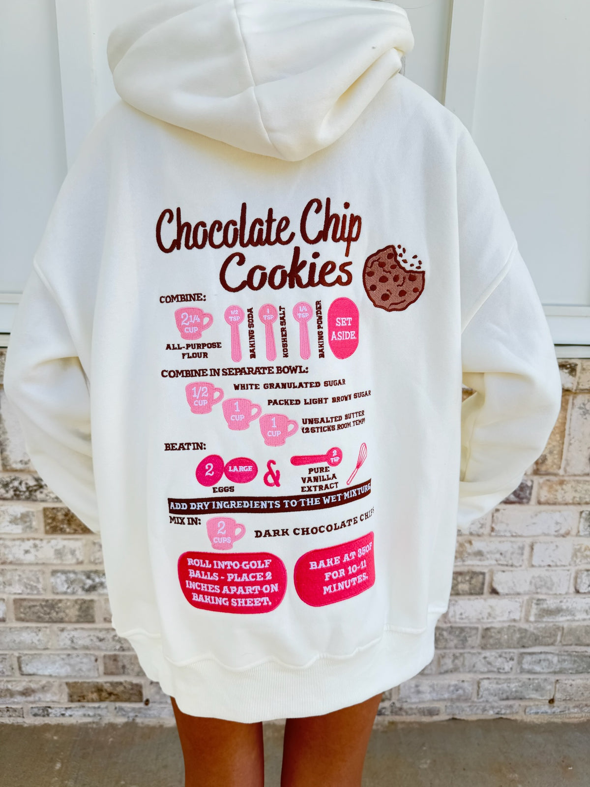 Ivory Chocolate Chip Cookie Recipe Embroider Hoodie