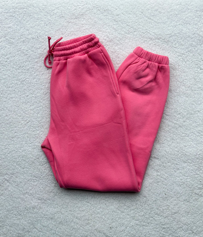 Hibiscus Pink Basic Blank Jogger Sweatpants