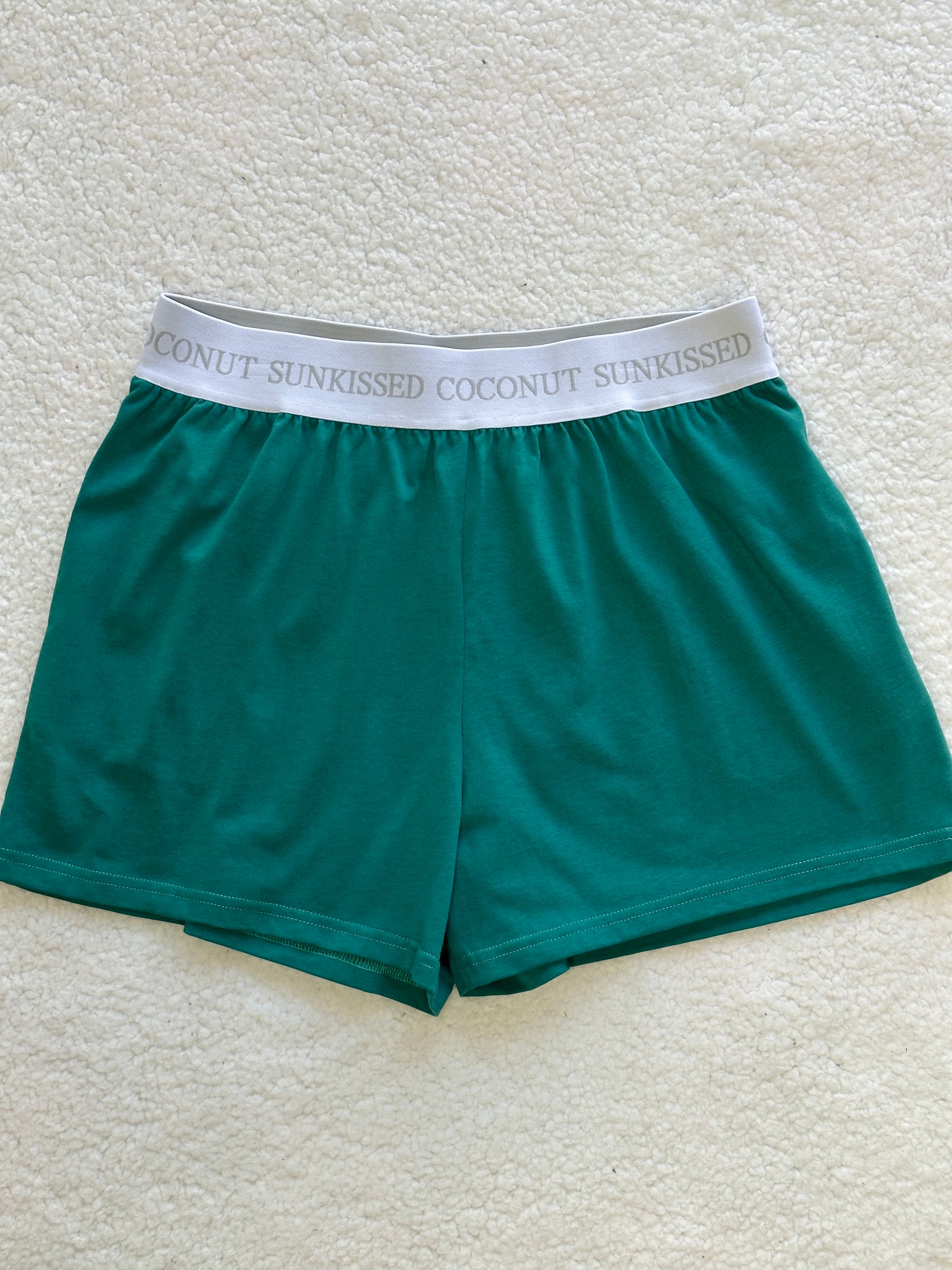 Bubbly Green Basic Watercolor Shorts