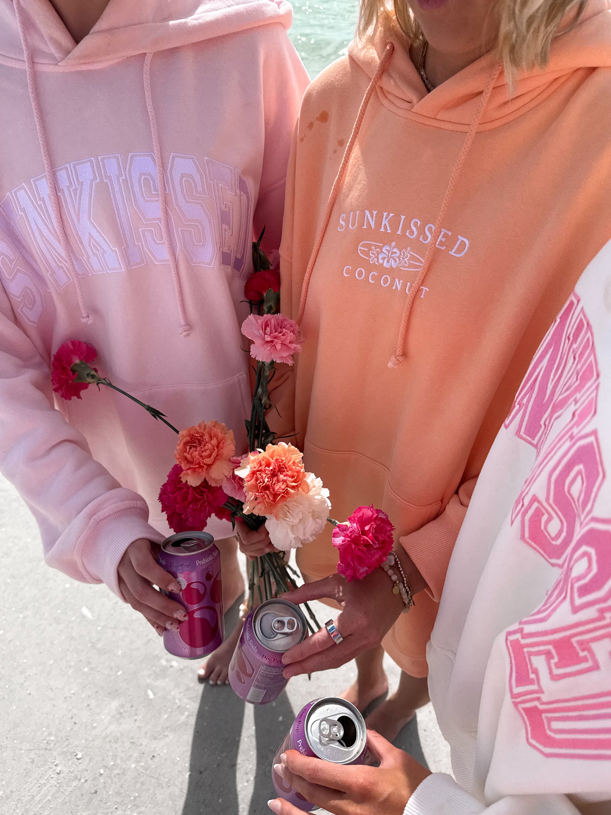 Light Pink Varsity Embroider Hoodie