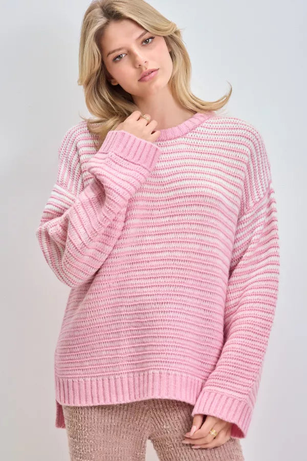 The Softest Striped Ombre Knit Sweater