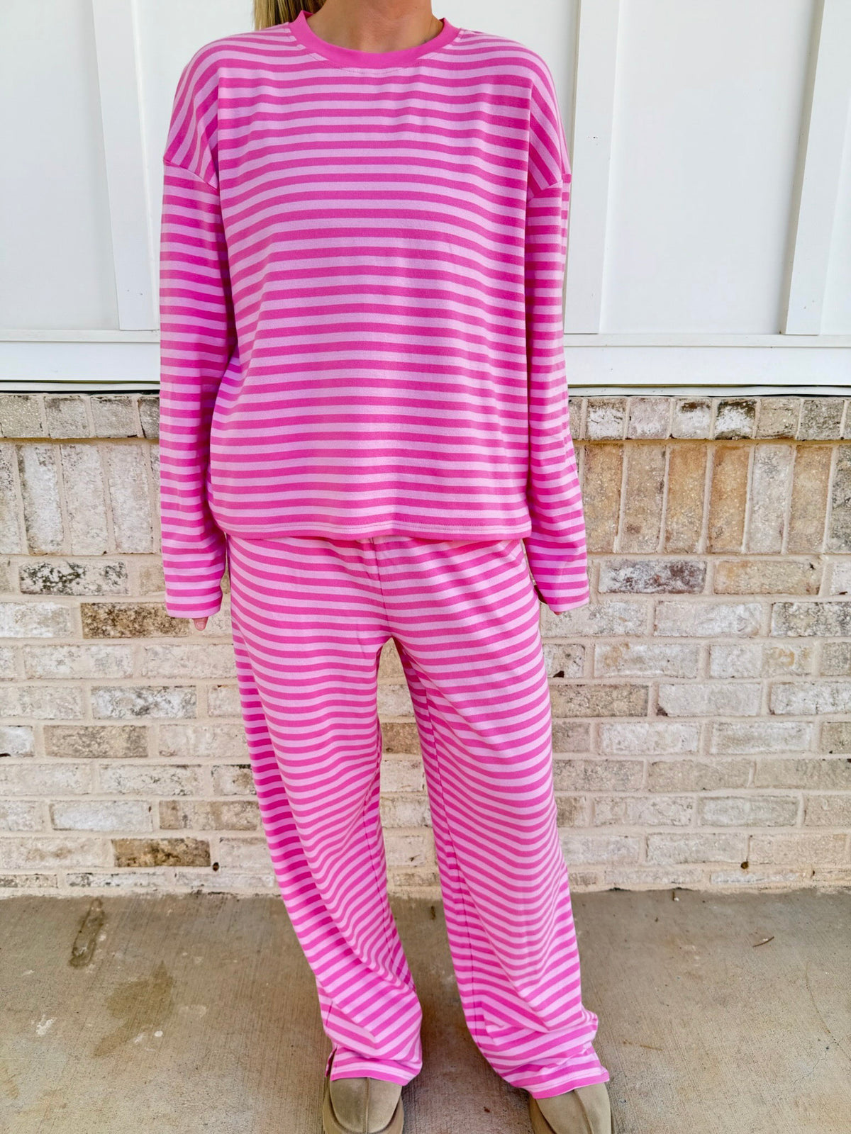 Ella Striped Flare Lounge Pants