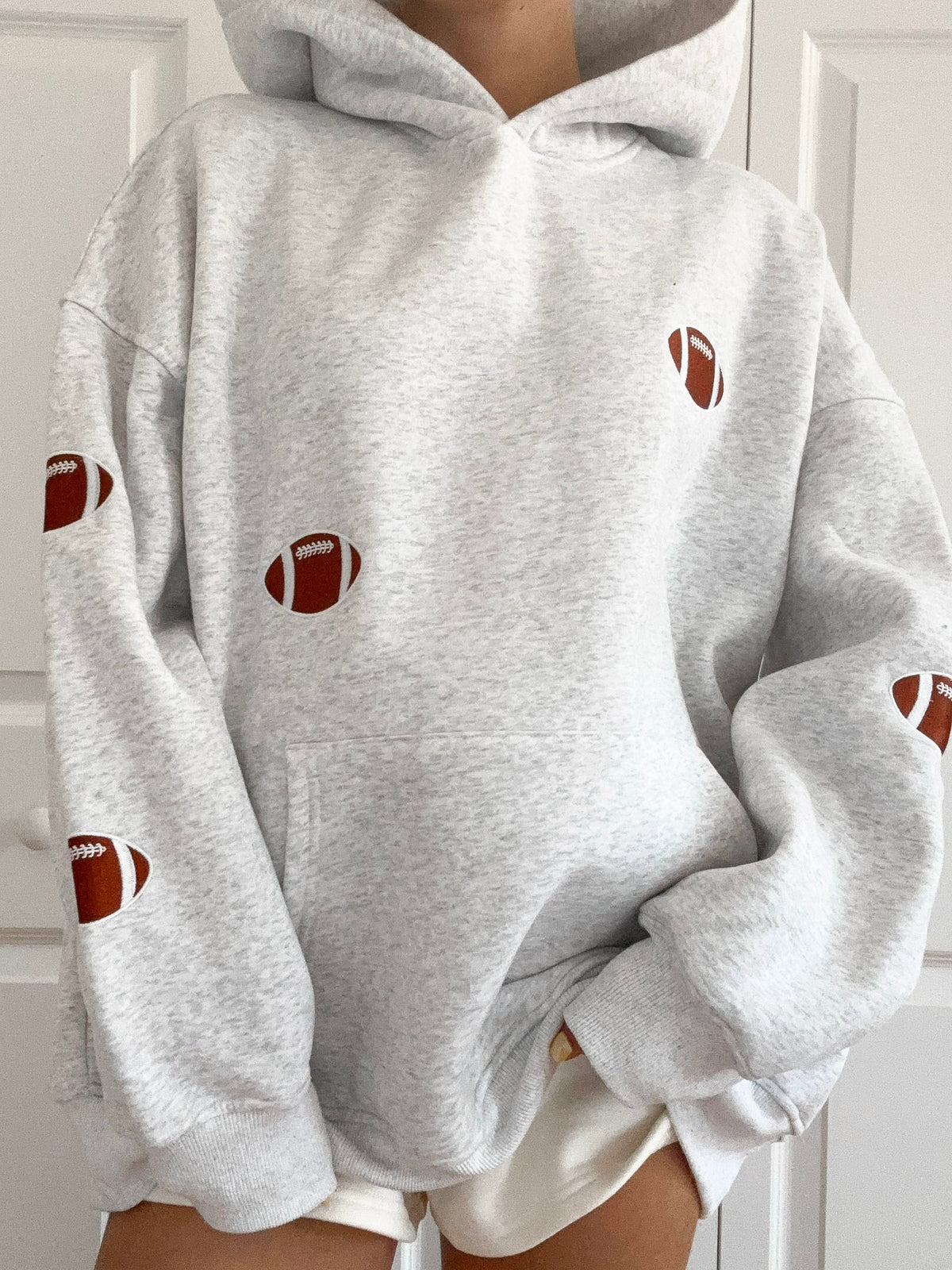 Football Game Day Embroider Hoodie