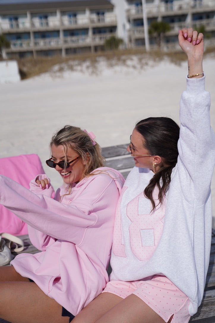 Polka Dot 18 Senior Embroider Mockneck Sweatshirt