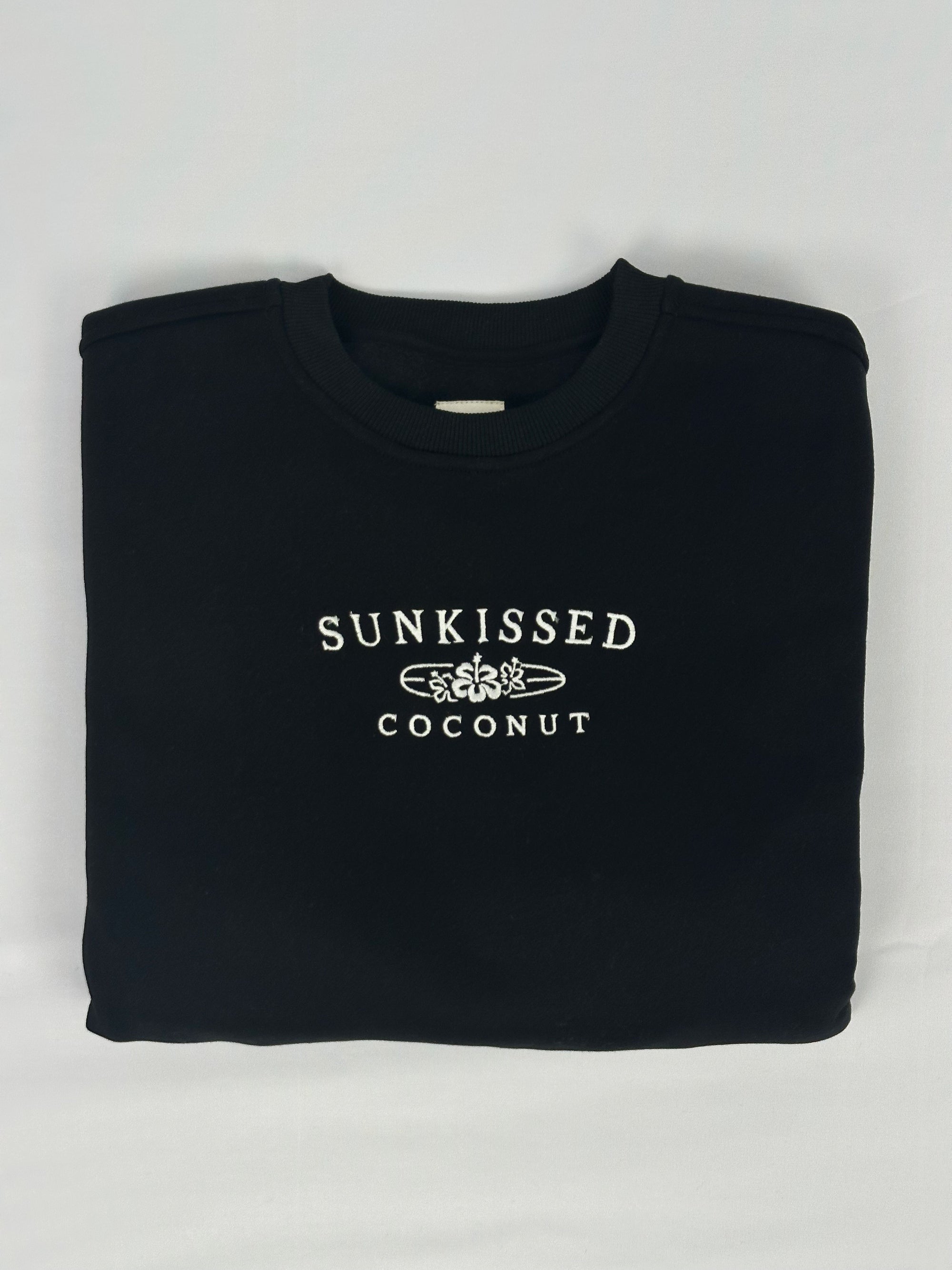 Black Sunkissedcoconut Logo Embroider Sweatshirt