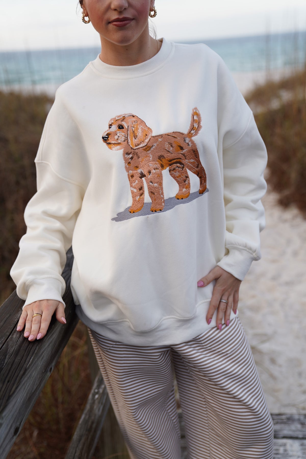 Golden Doodle Dog Embroider Sweatshirt