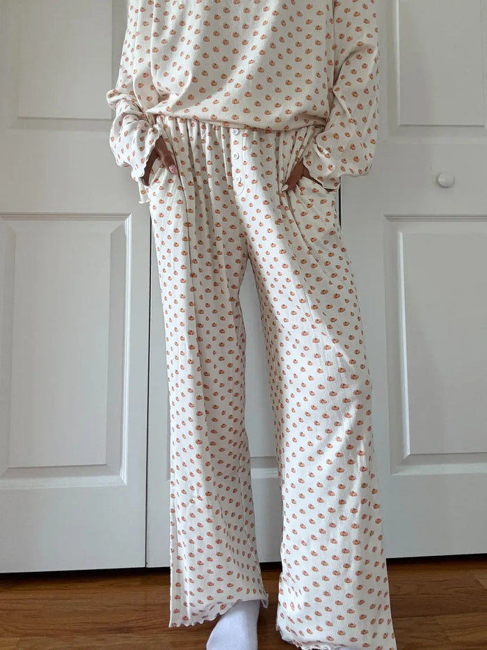 Pumpkin Fall Autumn Pajama Pants