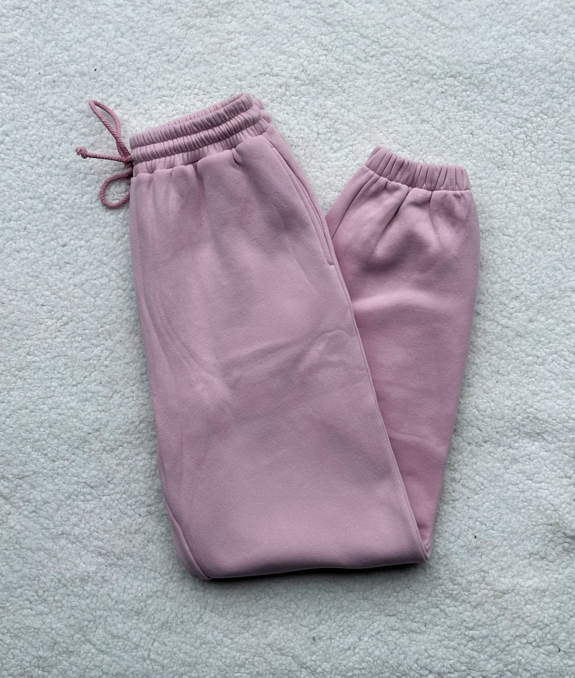 Mauve Mist Basic Blank Jogger Sweatpants