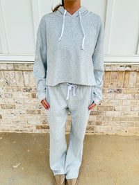 Grey Waffle Knit Pants