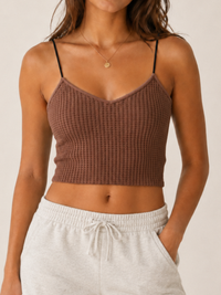 Neutral Waffle Seamless Nikibiki Camis