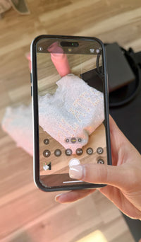 Pearl Grey Mockneck Pilates Embroider Sweatshirt