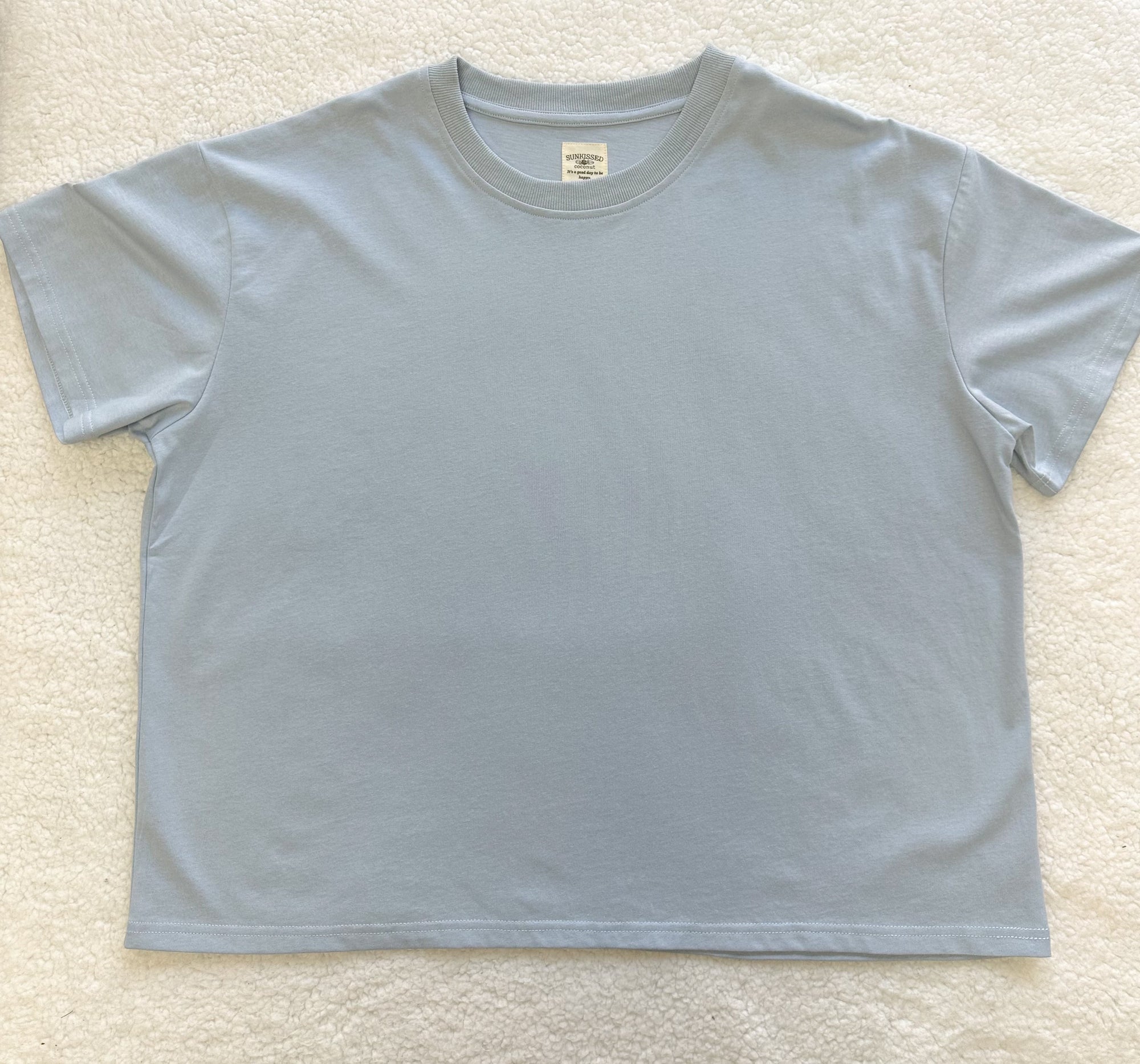 Coastal Blue Basic Blank Tee