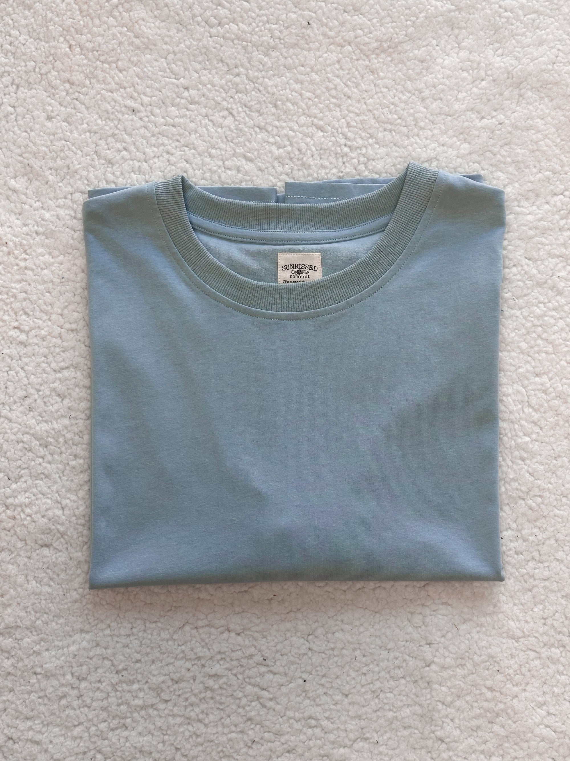 Coastal Blue Basic Blank Tee