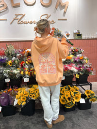 Sherbet Orange Tropical Palms Hoodie
