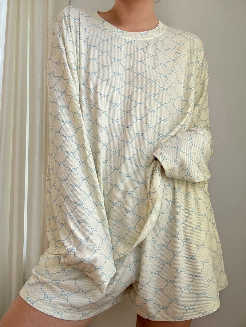 Luxurious Coquette Bow Pajama Bottom (pale yellow)