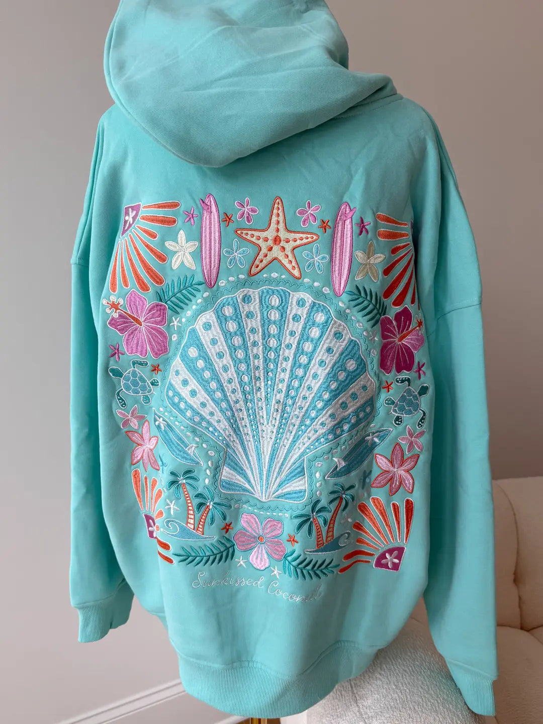 Ocean Gem Embroidered Hoodie