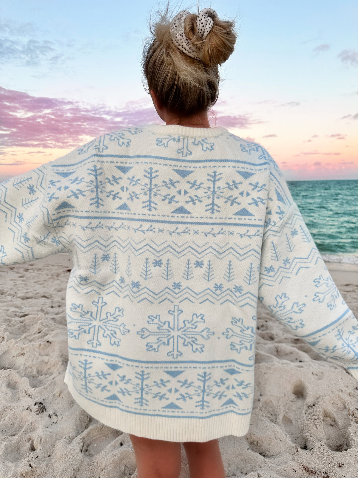 Snowflake Oversized Sweater