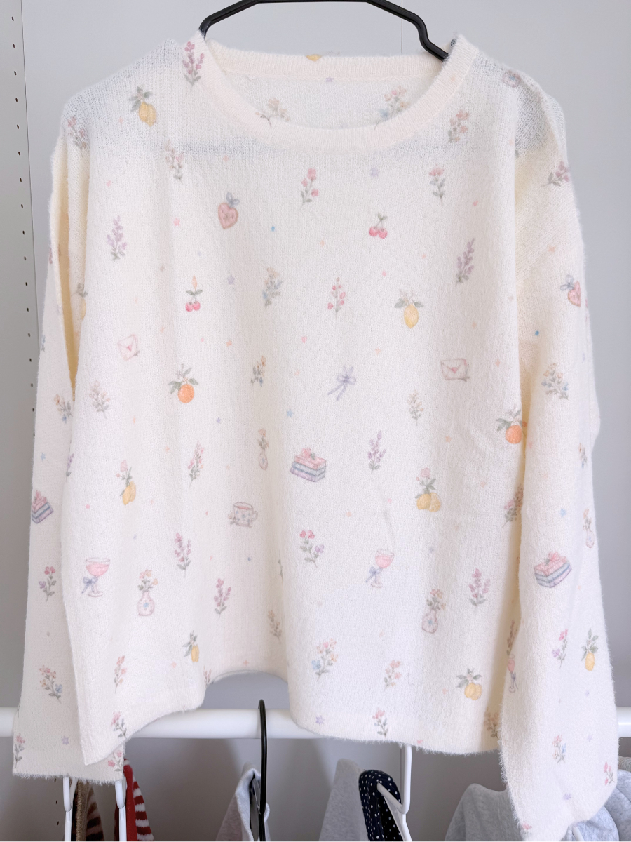The Garden Girls Book Club Fuzzy Sweater