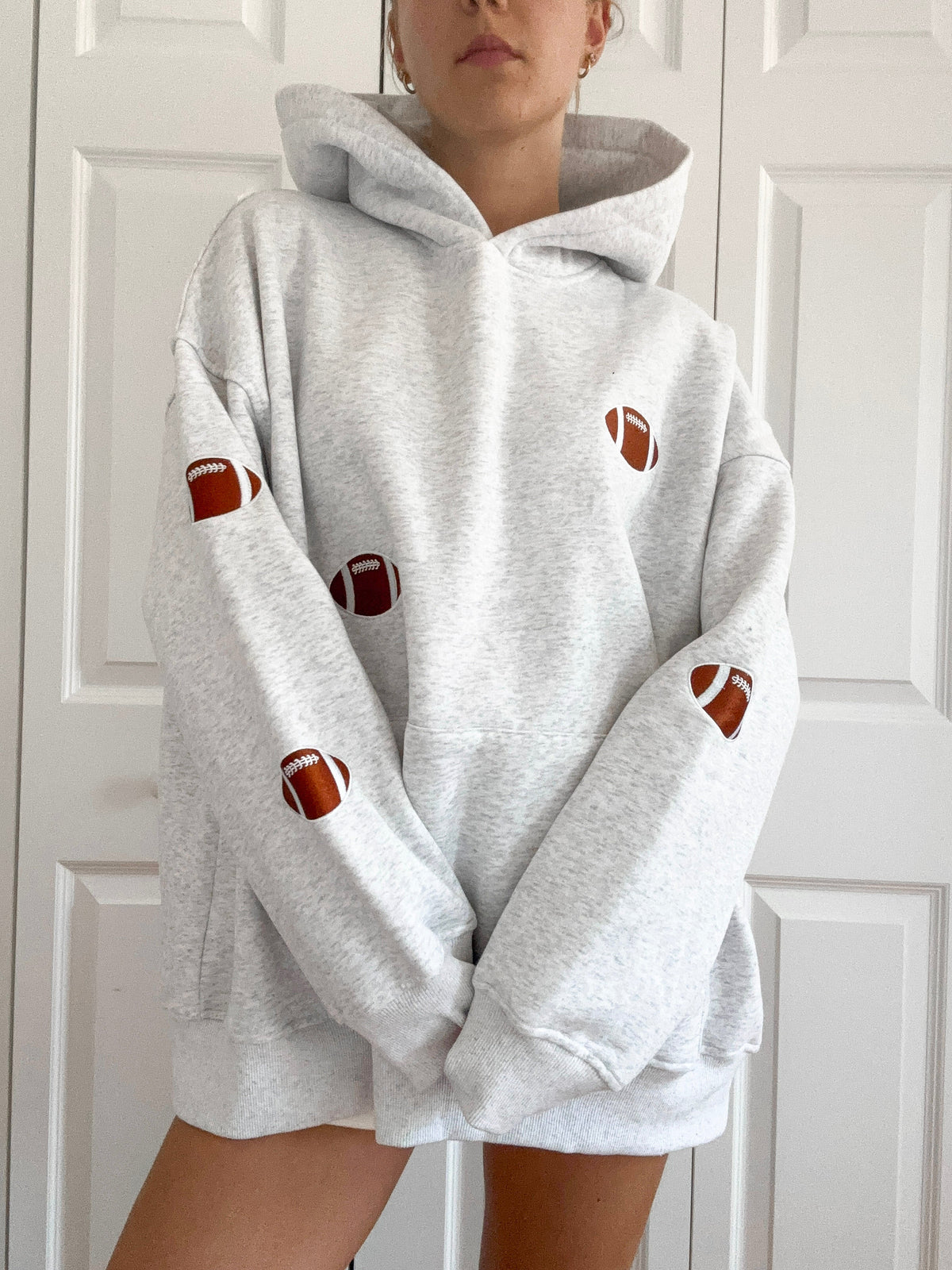 Football Embroider Hoodie