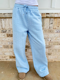 Polka Dot Flare Sweatpants