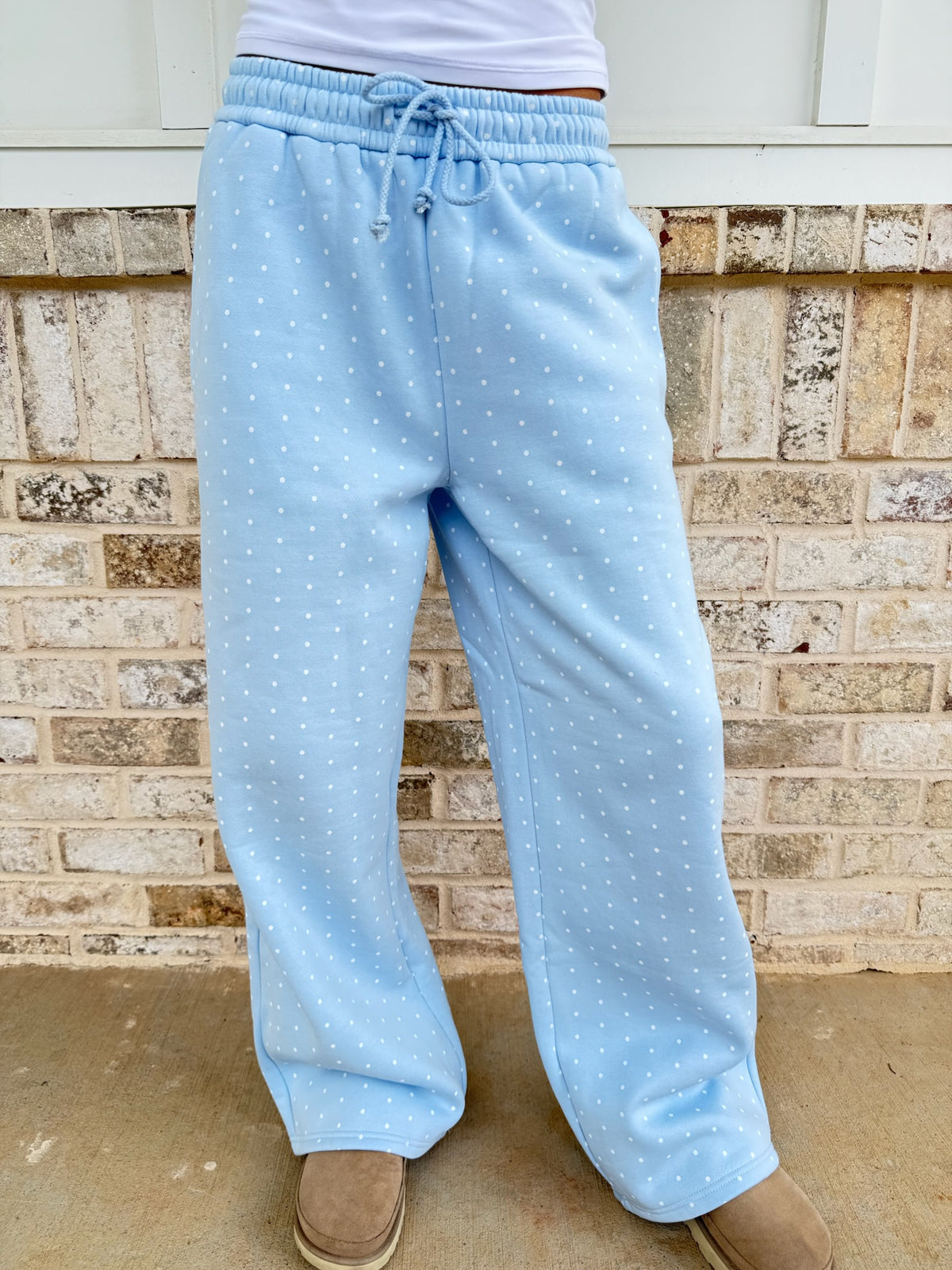 Polka Dot Flare Sweatpants
