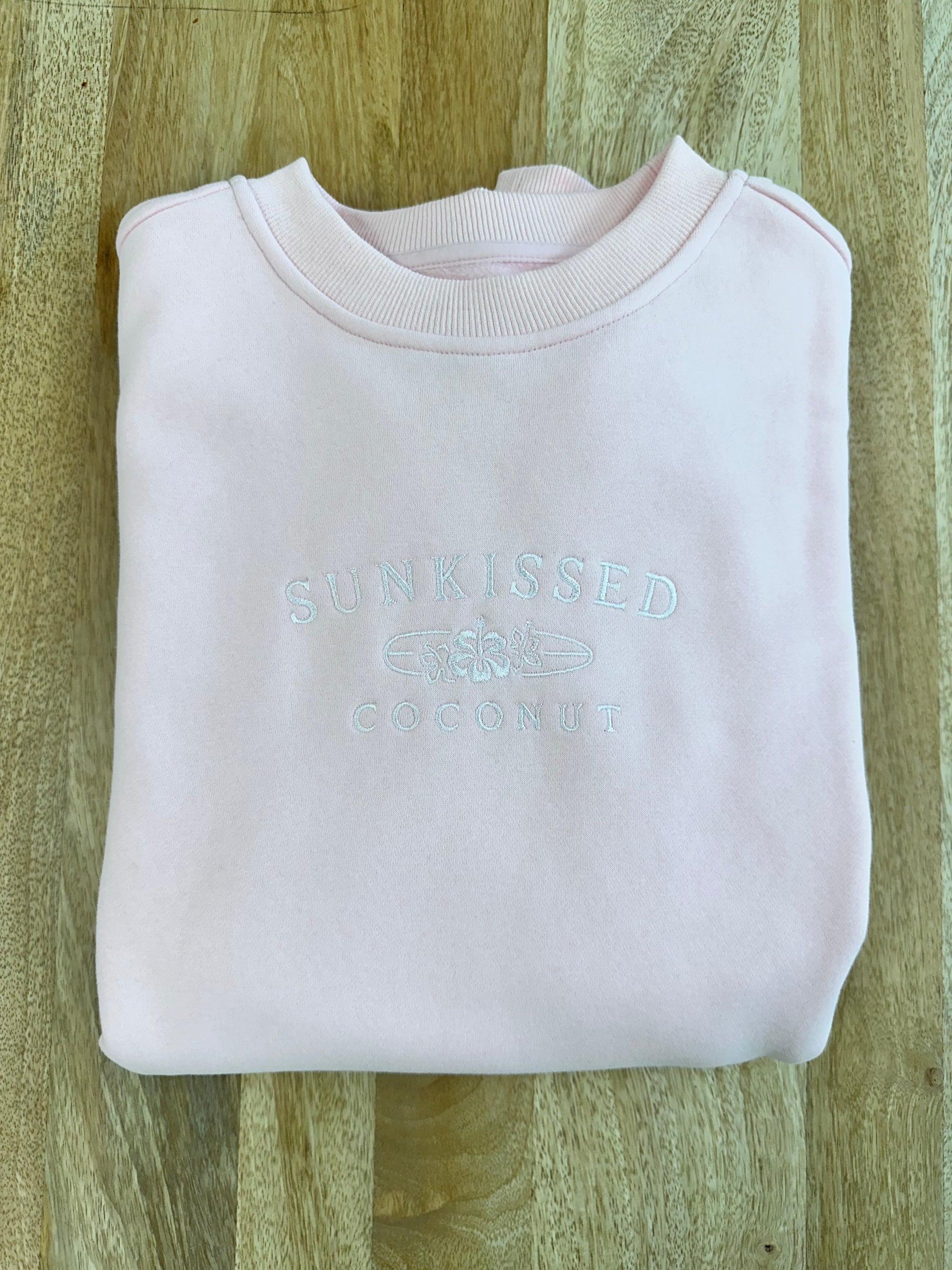 Light Pink Sunkissedcoconut Logo Embroider Sweatshirt