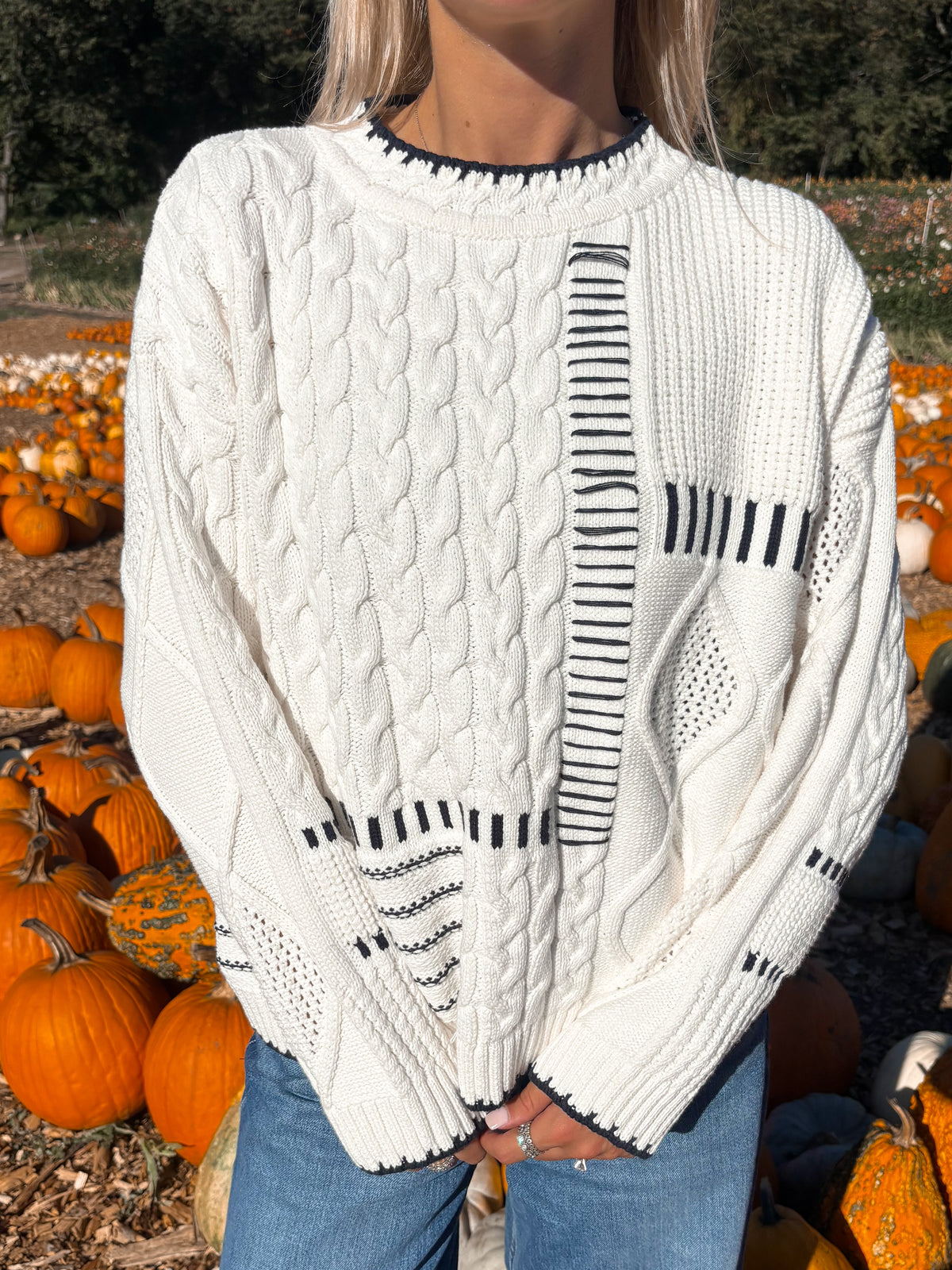 Navy Simple Girly Sweater