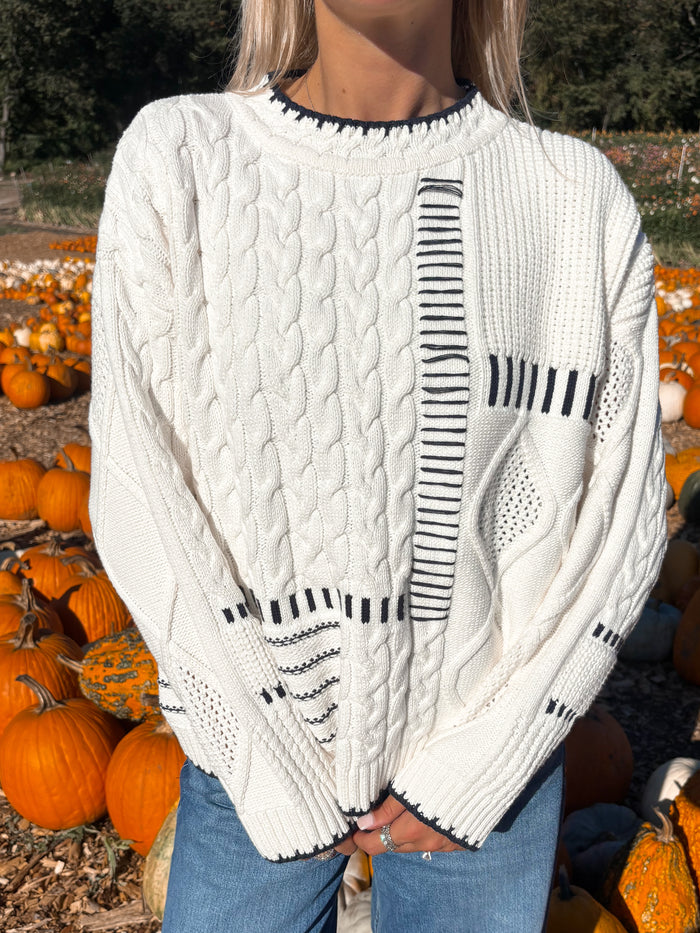 Navy Simple Girly Sweater