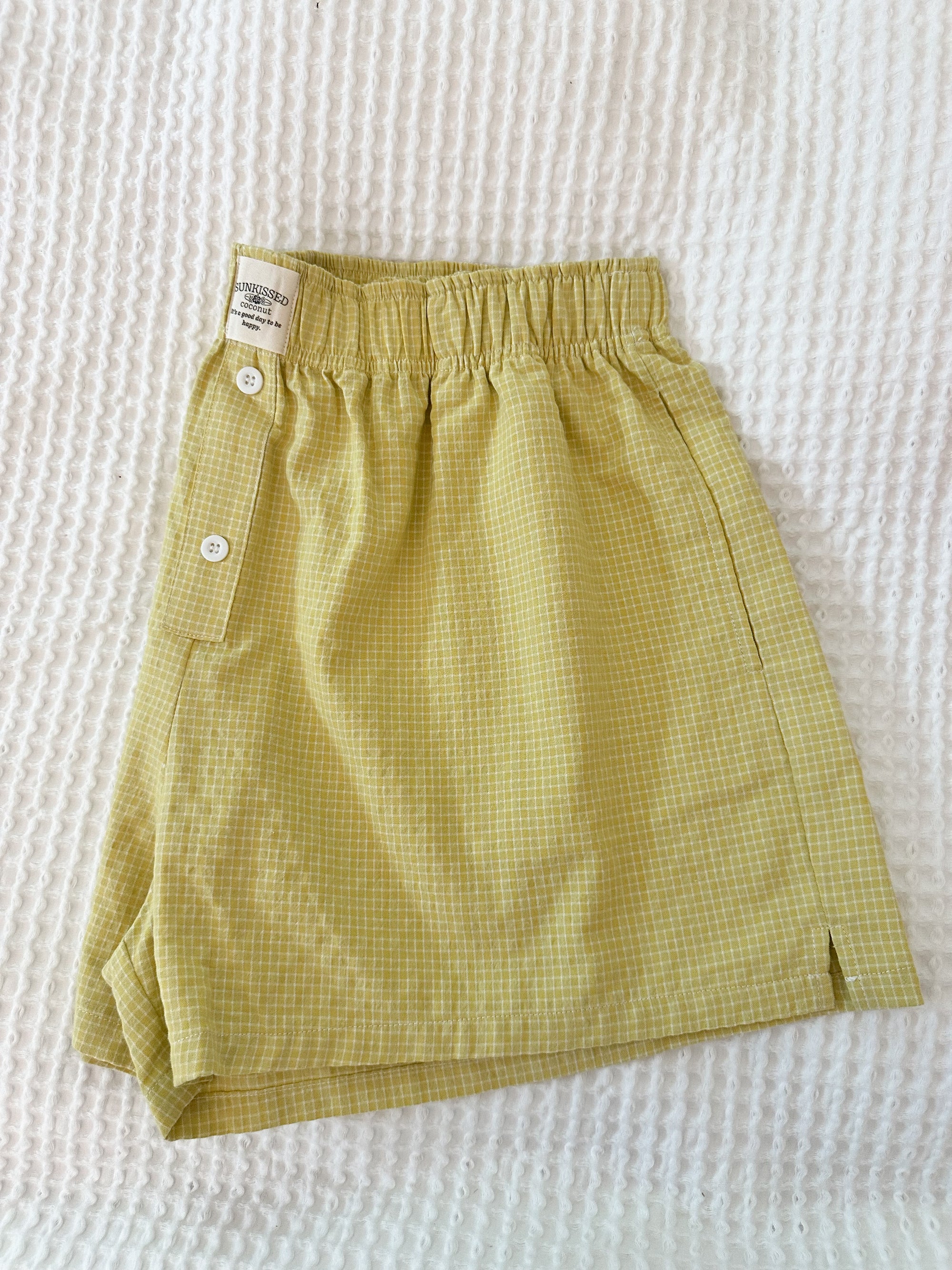 Logo Yellow Gingham Everyday Boxer Shorts