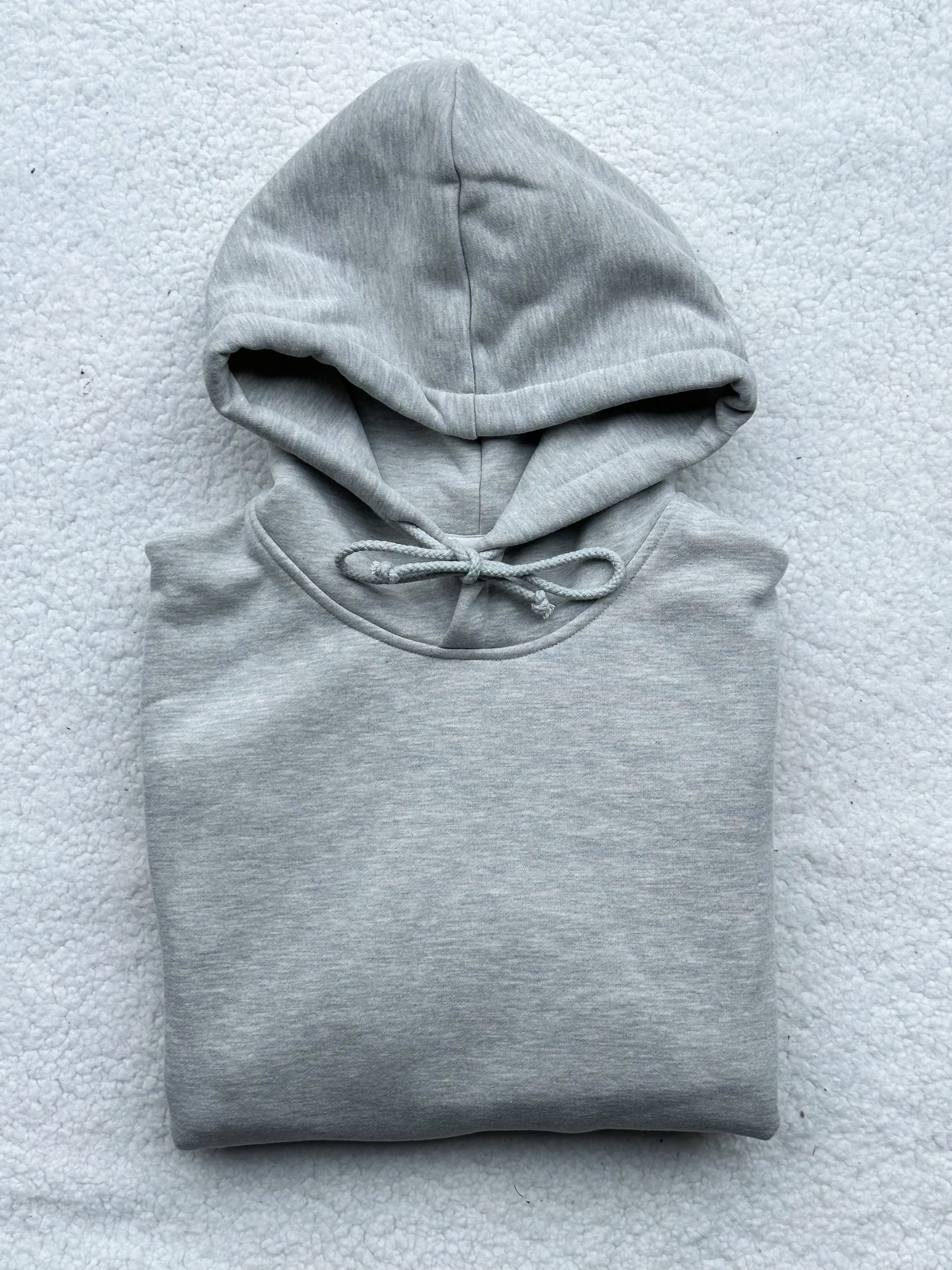 Afternoon Grey Basic Blank Hoodie