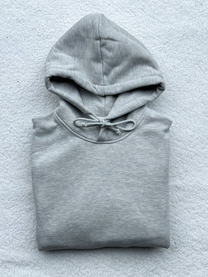 Afternoon Grey Basic Blank Hoodie