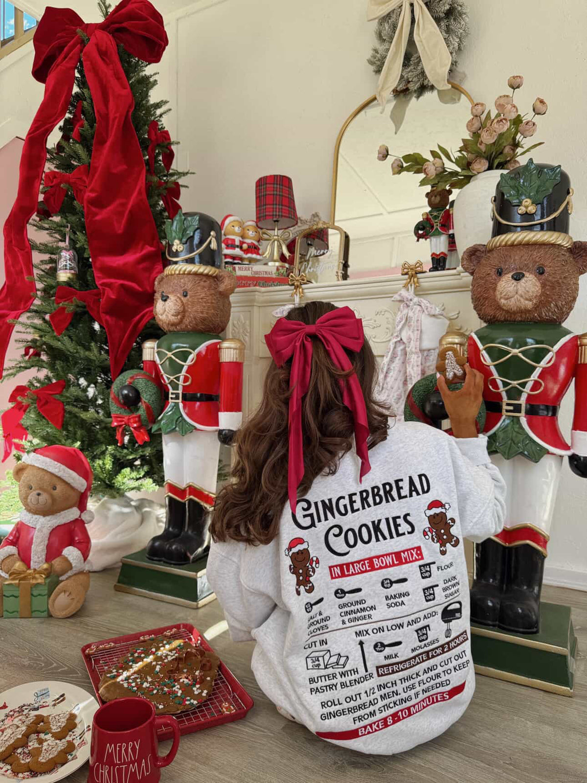 Pearl Grey Gingerbread Recipe Christmas Embroider Sweatshirt