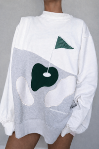 Fairway Golfing On The Green Mockneck Sweatshirt 100% Cotton