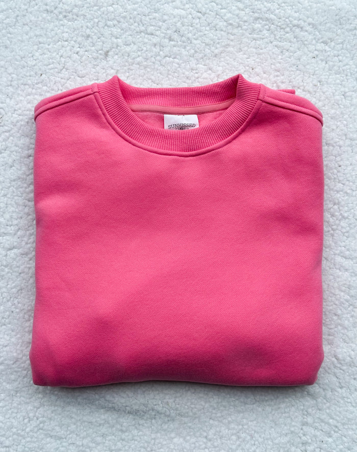 Hibiscus Pink Basic Blank Sweatshirt