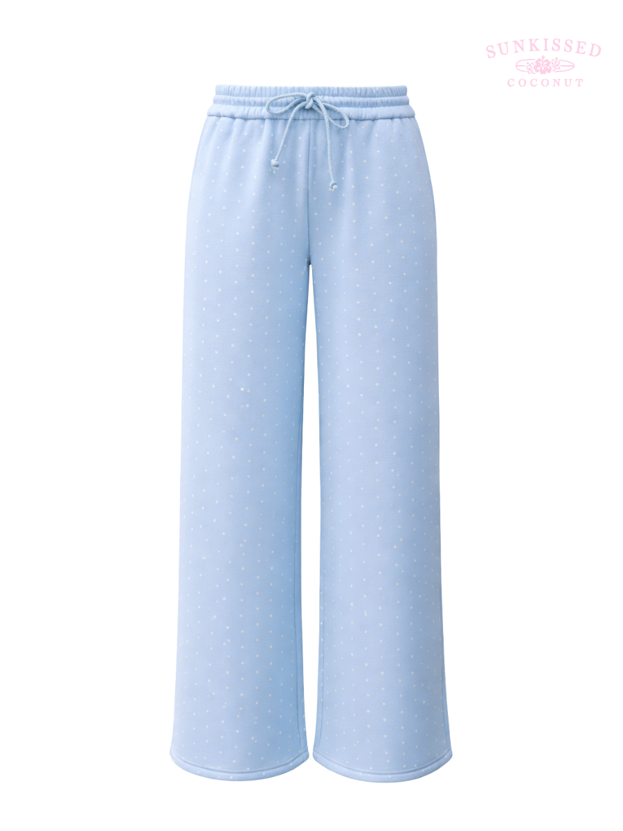 Polka Dot Flare Sweatpants