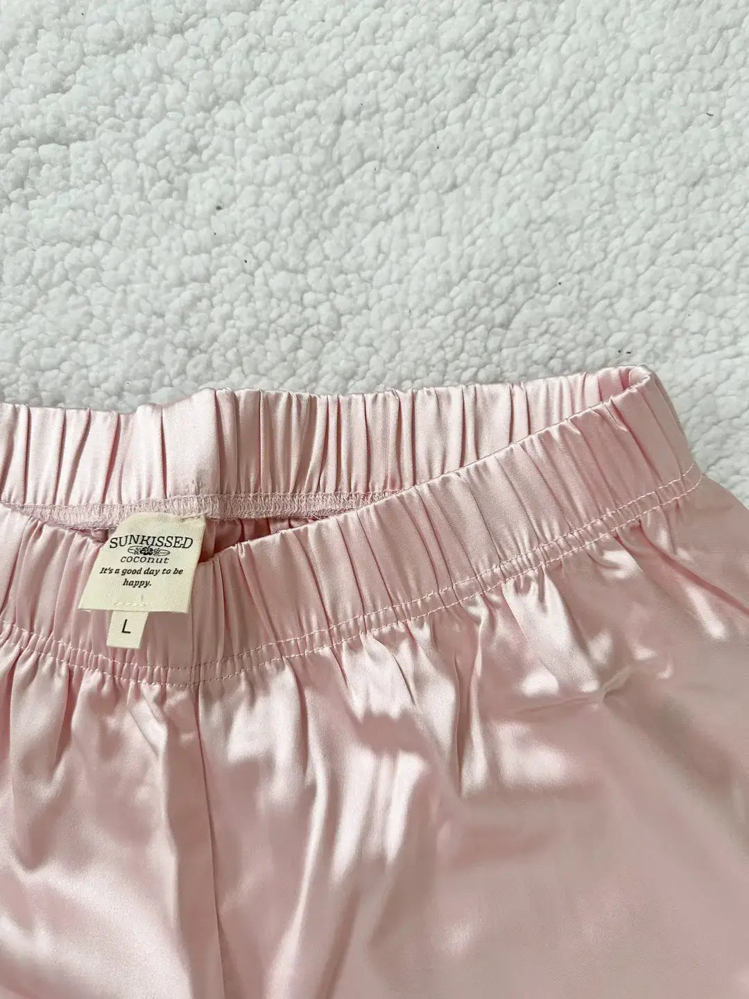 Champagne Pink Short Sleeve Pajama Set
