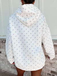 American Flag Quilted Hoodie