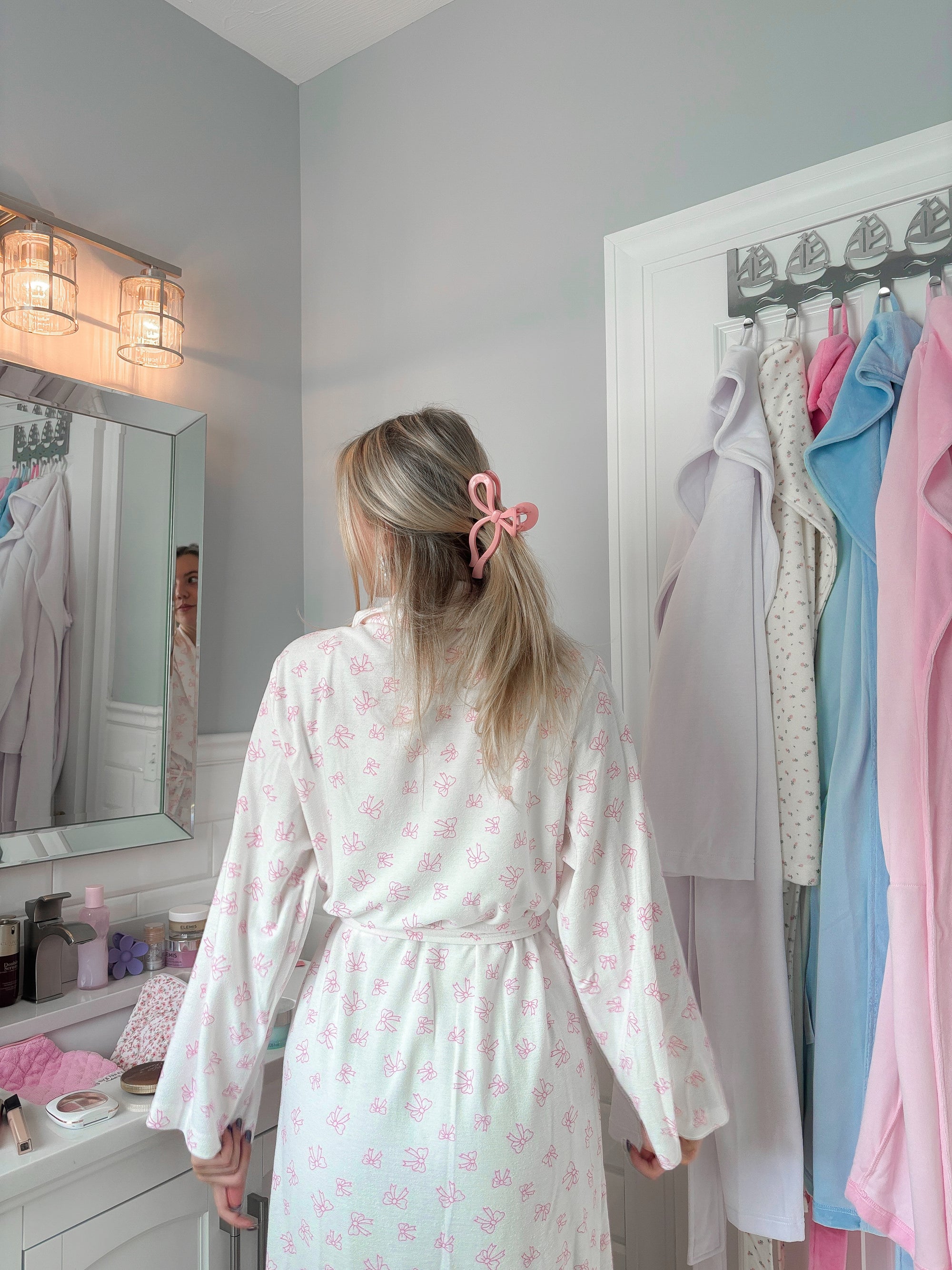 Pink Bows Hotel Robe