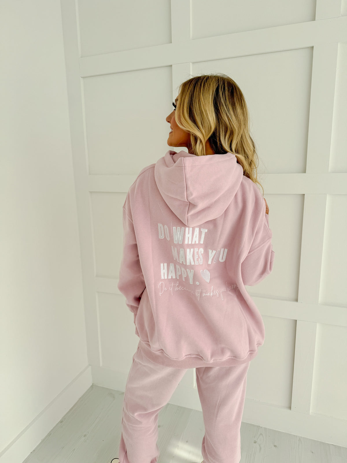 Mauve Mist Do What Makes You Happy Hoodie