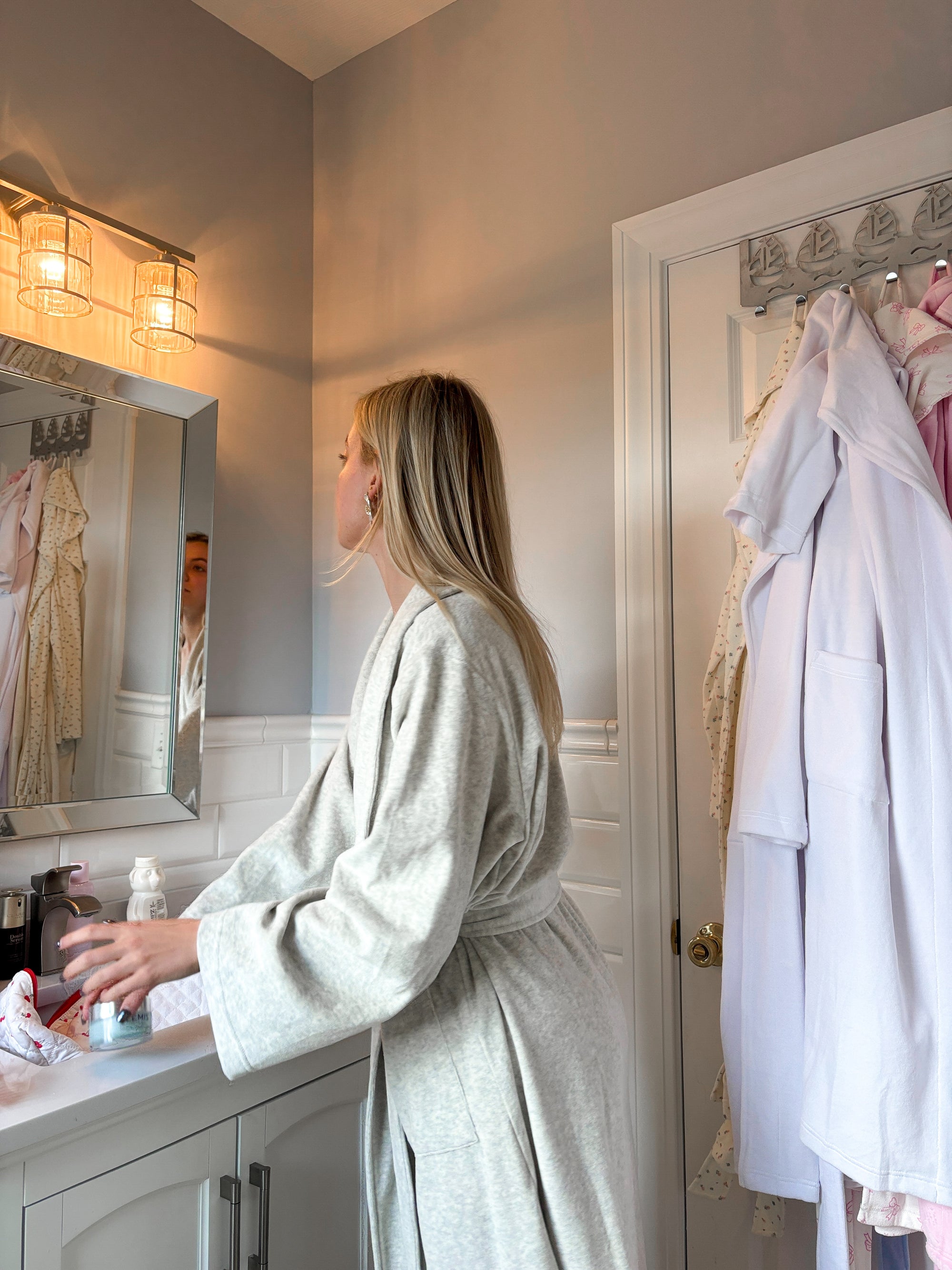 Earthy Grey Dream Hotel Robe