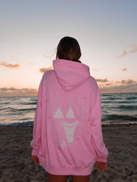 Lottie Pink Bikini Beaded Ocean Hoodie 100% Cotton
