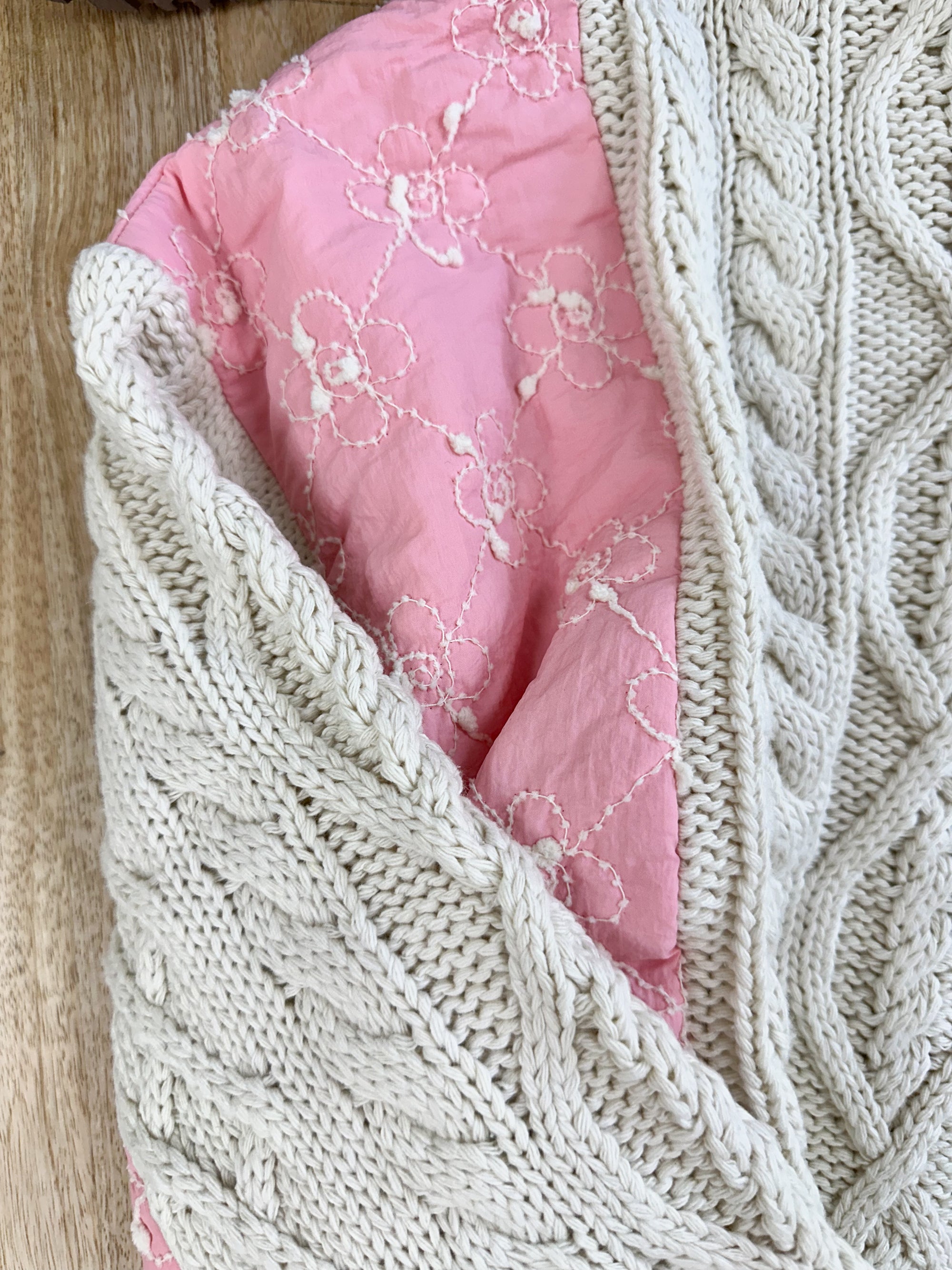 Pink Blossom Quilted Kit Sweater