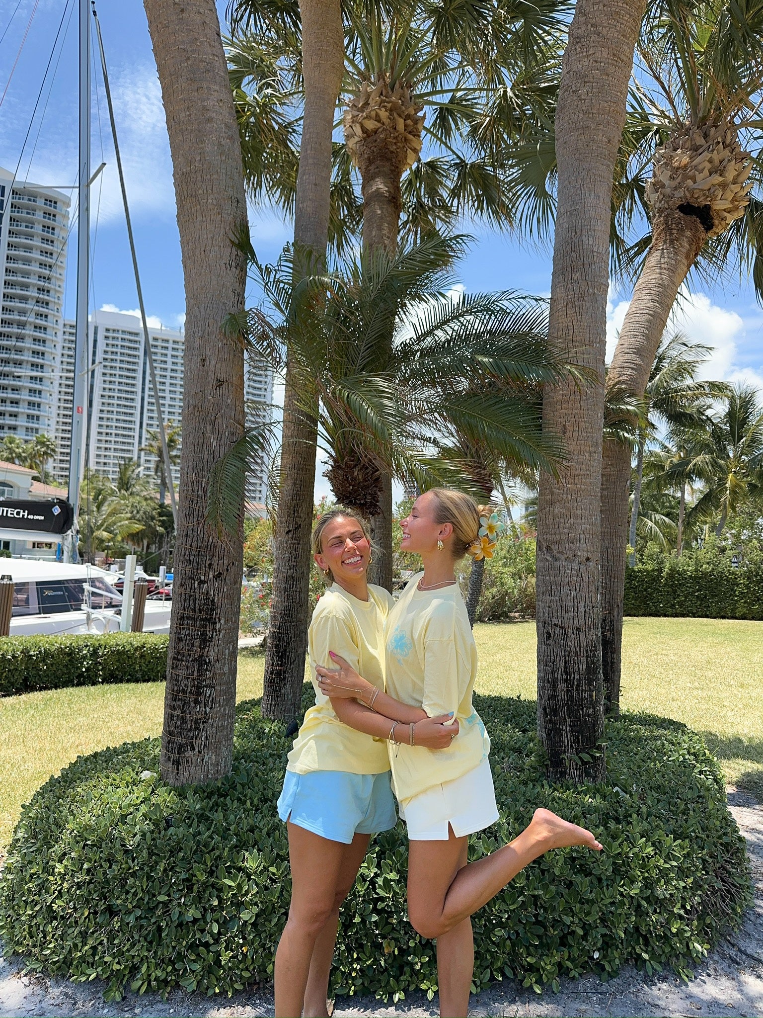 Banana Blue Tropical Comfort Colors Tee